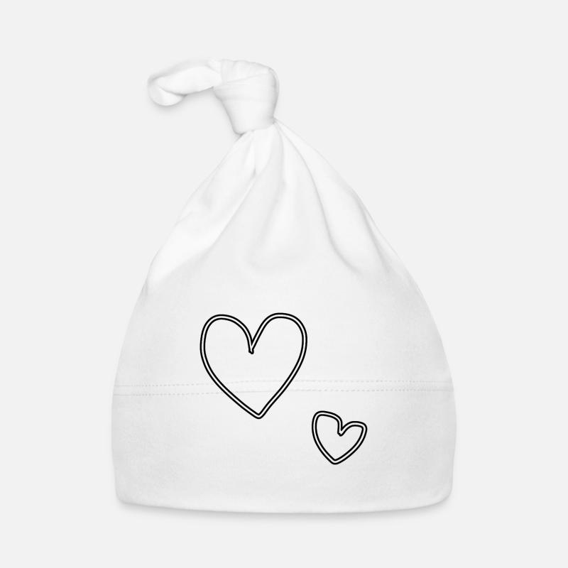 herz groß Baby Bio-Mütze