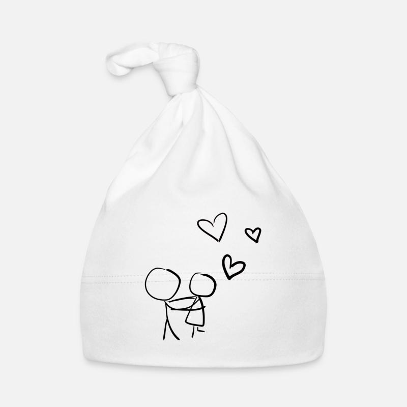 heart lovers dear hearts Valentine's Day Organic Baby Cap