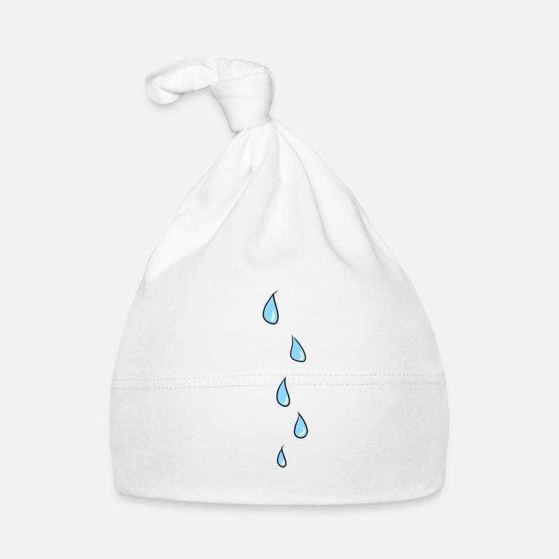 rain cloud water Organic Baby Cap