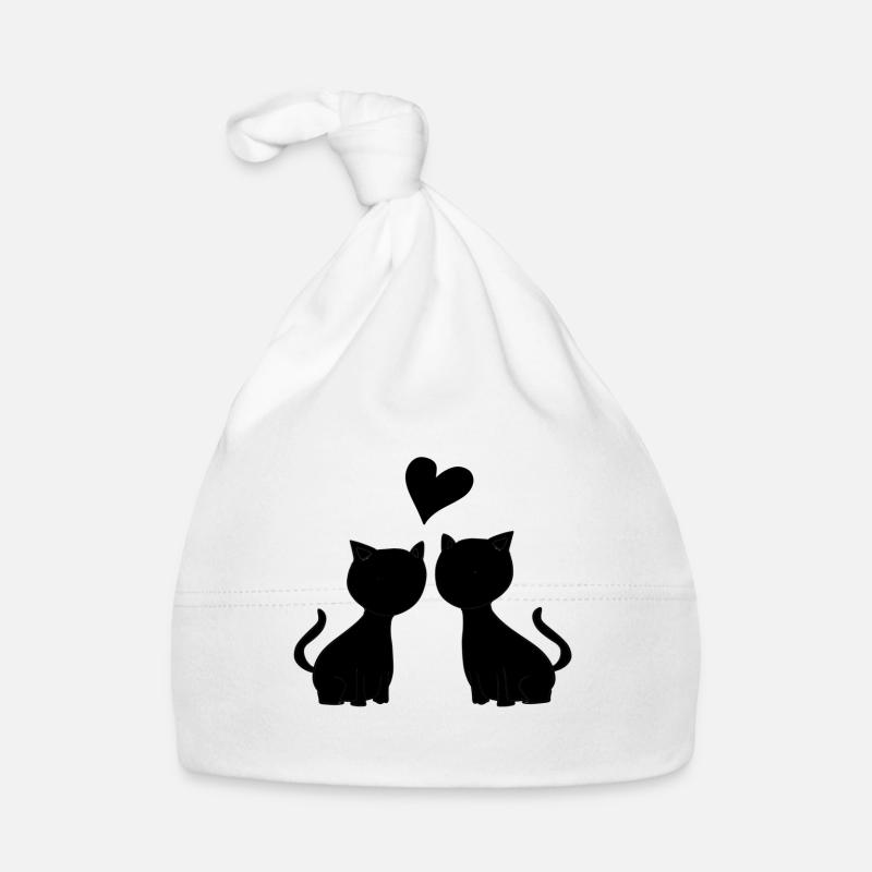 katzen tiere herz symbol katze Baby Bio-Mütze