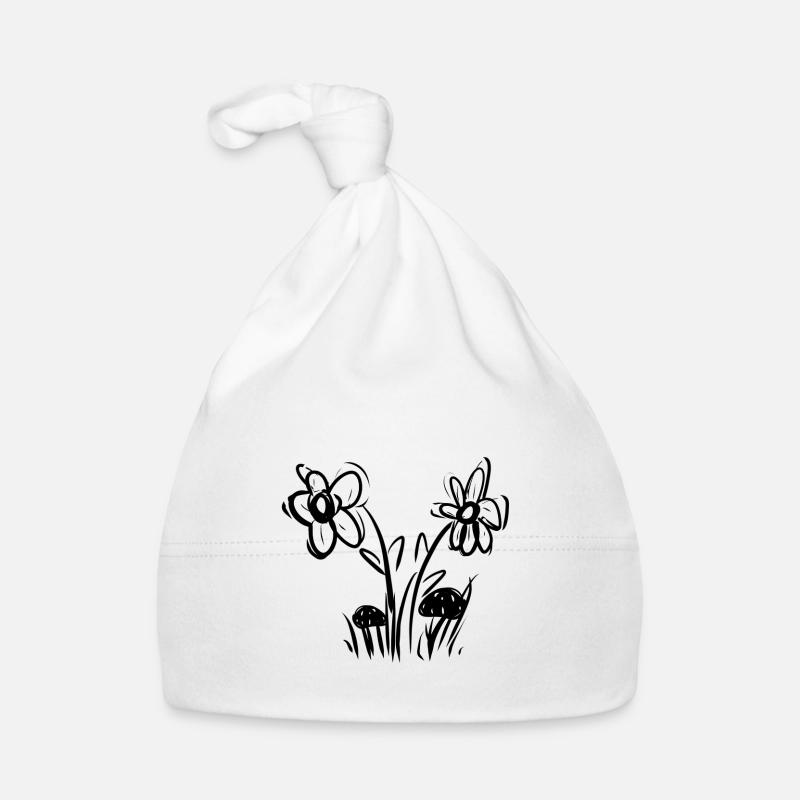 blumen symbol blume muster rosa grass pilze Baby Bio-Mütze