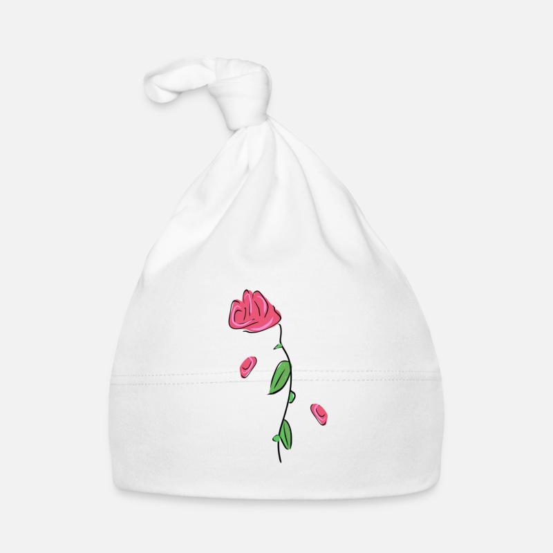 rose fleur fleur fleur fleur printemps Bonnet bio Bébé