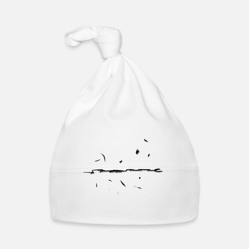 formes de contours fissurés de ligne - Bonnet bio Bébé - blanc