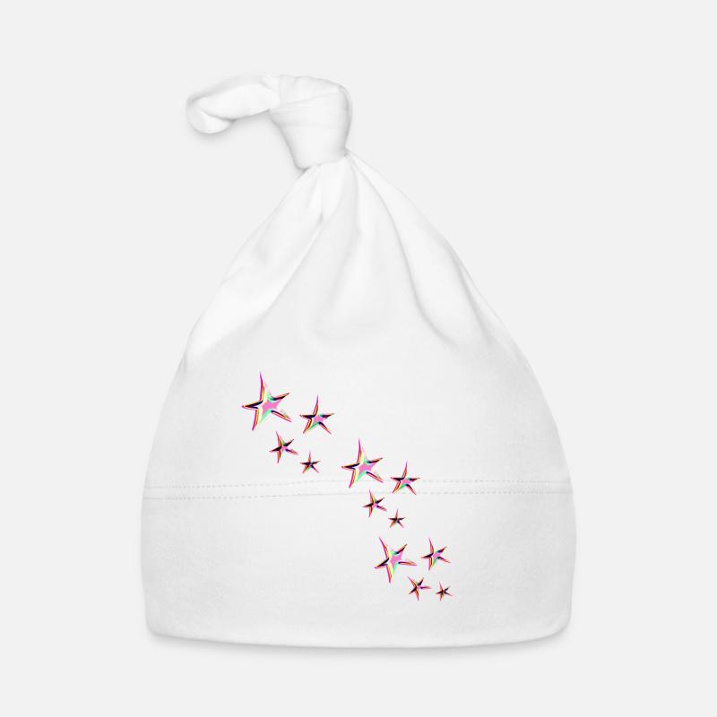 star star pattern pink symbol Organic Baby Cap
