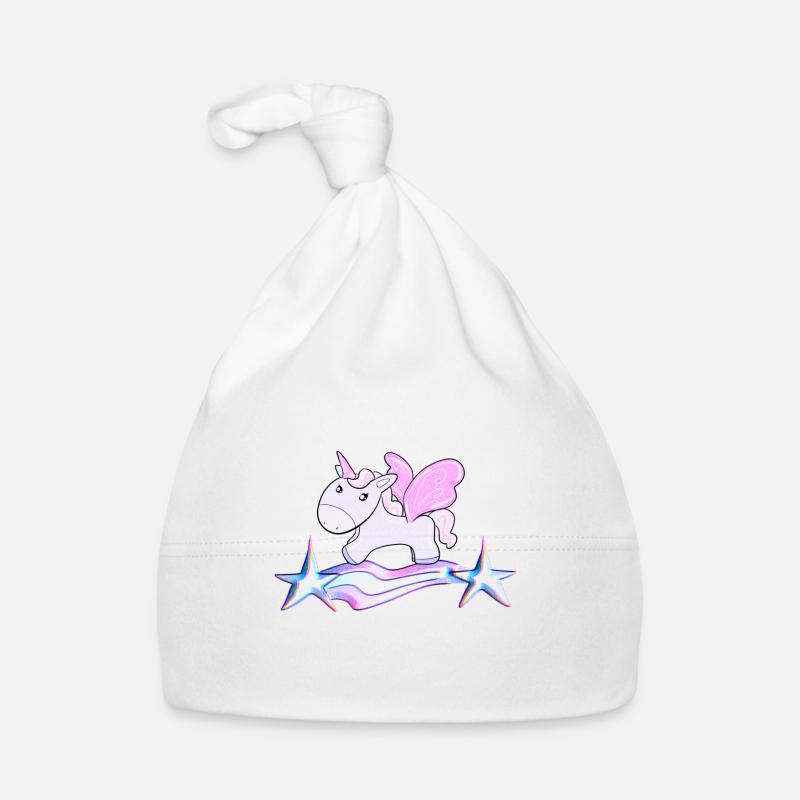 étoiles licorne conte de fées rose arc-en-ciel Bonnet bio Bébé