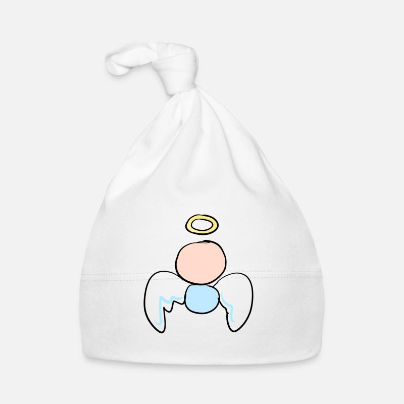 small angel symbol cartoon protector Organic Baby Cap