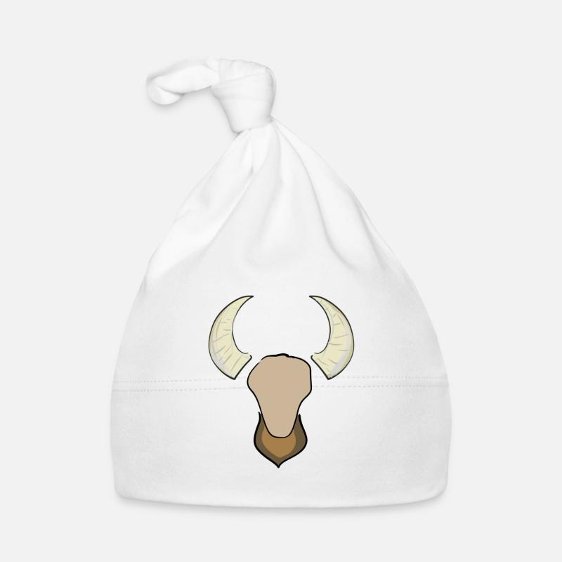 symbole de cornes de taureau bélier animal Bonnet bio Bébé