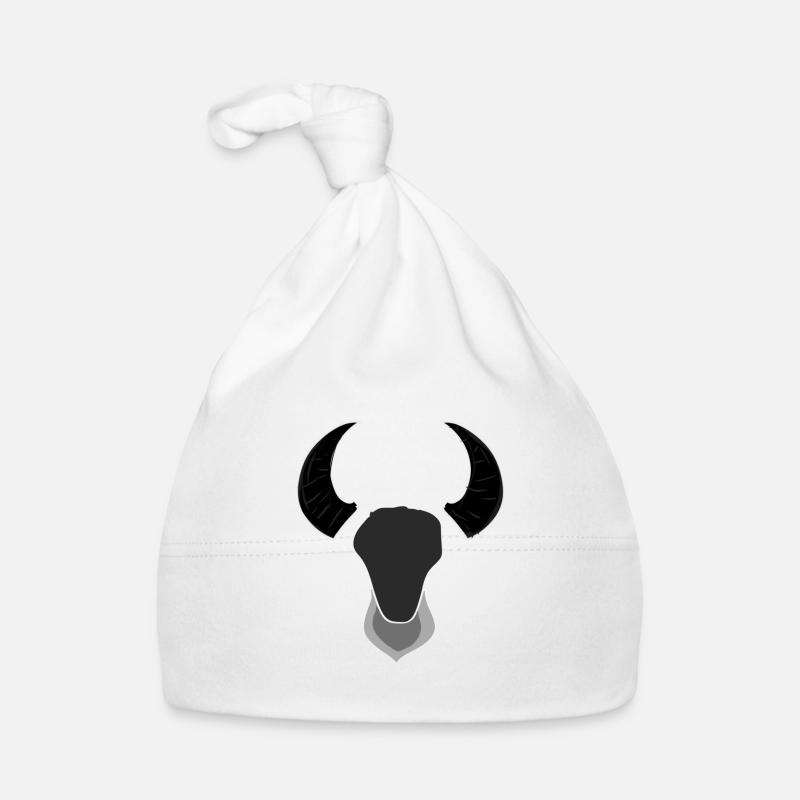 symbole de cornes de taureau bélier animal Bonnet bio Bébé