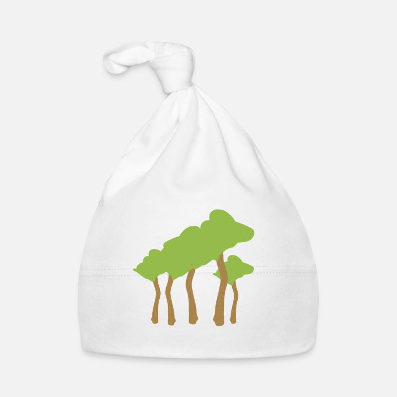 Symbole de la forêt Cartoon Trees Tree Bonnet bio Bébé