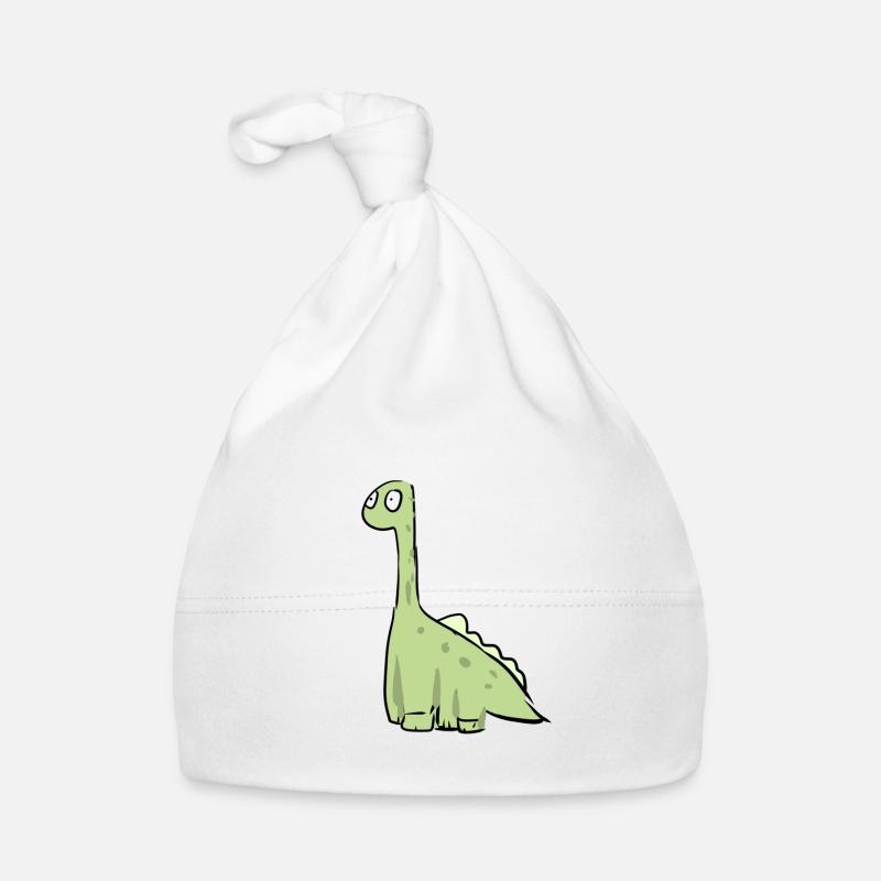 dinosaur green animal Organic Baby Cap