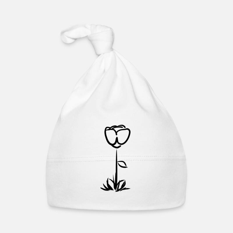 Symbole de la plante à fleurs Bonnet bio Bébé