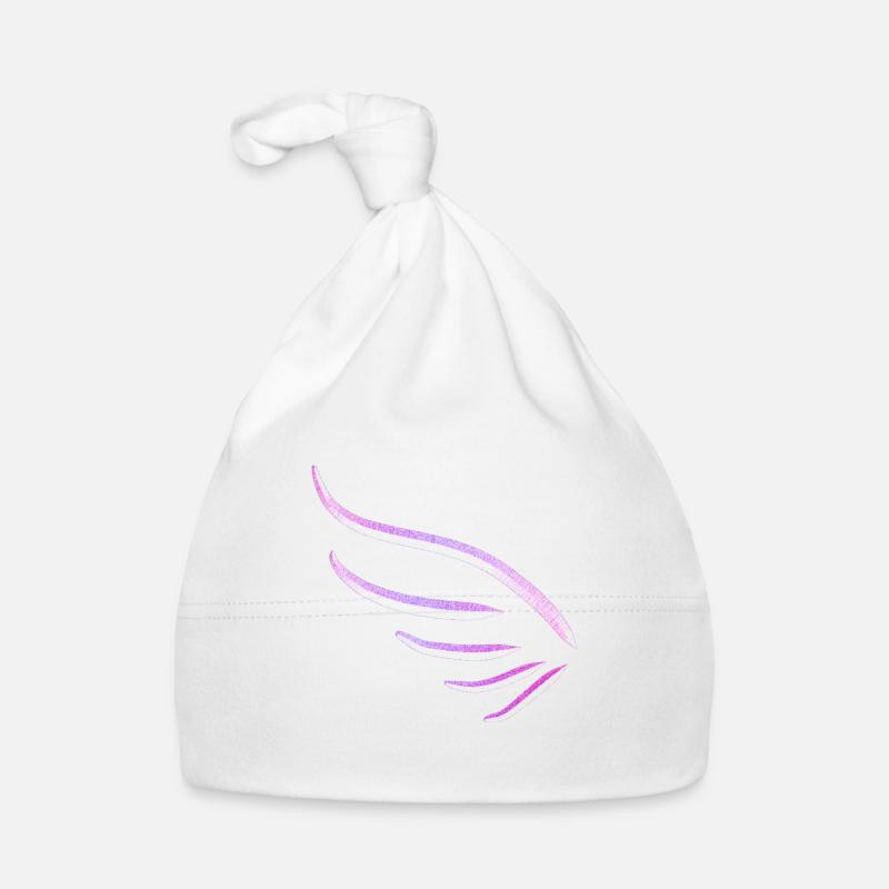 pink glitter wings angel symbol fly Organic Baby Cap