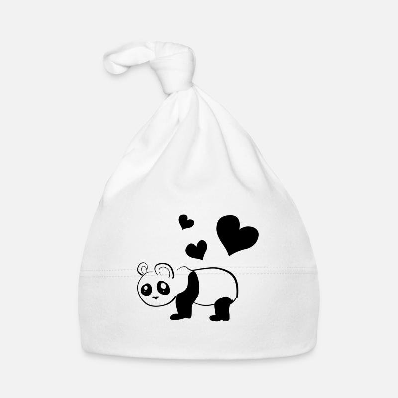 Panda Bär tier Herzen Baby Bio-Mütze