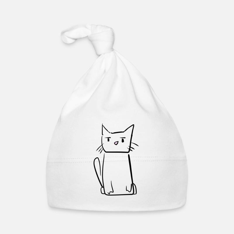 dessin animé chat animal mignon Bonnet bio Bébé