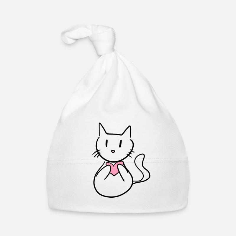 Katze süß cartoon herz Baby Bio-Mütze