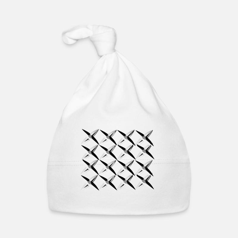 grey net cross pattern Organic Baby Cap