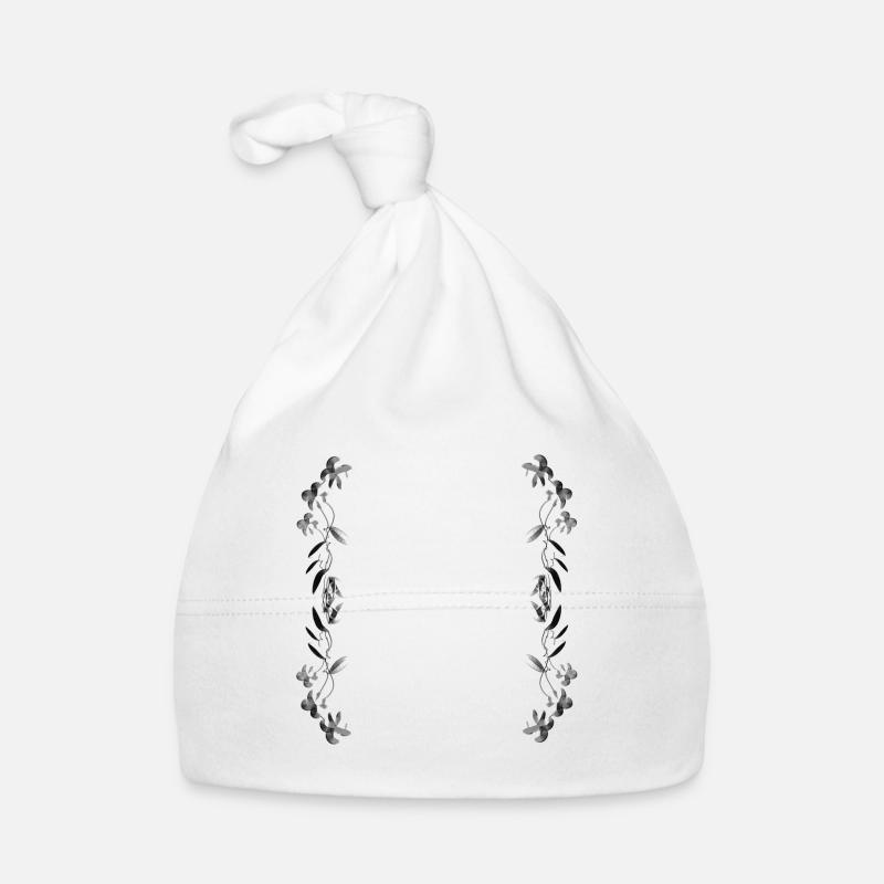 silver line silver stroke grey Organic Baby Cap