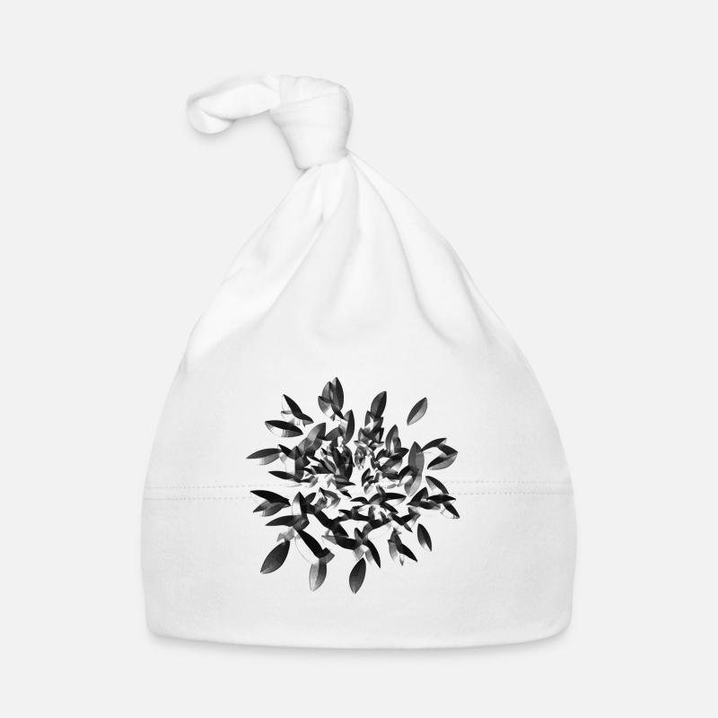Kristalle Symbol Glänzend grau Muster Baby Bio-Mütze