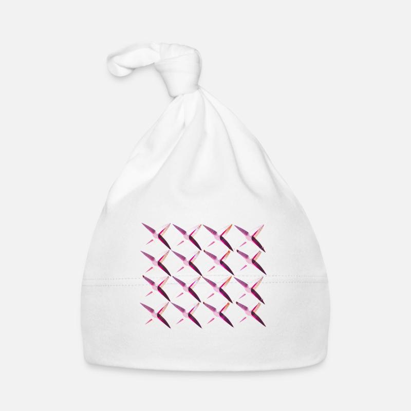 net crosses pink pattern Organic Baby Cap
