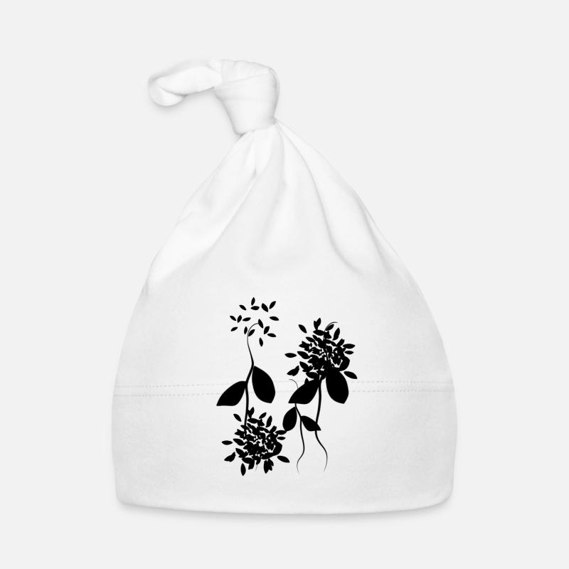 pattern plant flowers Organic Baby Cap