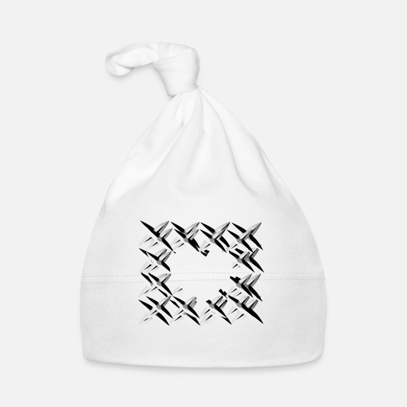 pattern cross net grey Organic Baby Cap