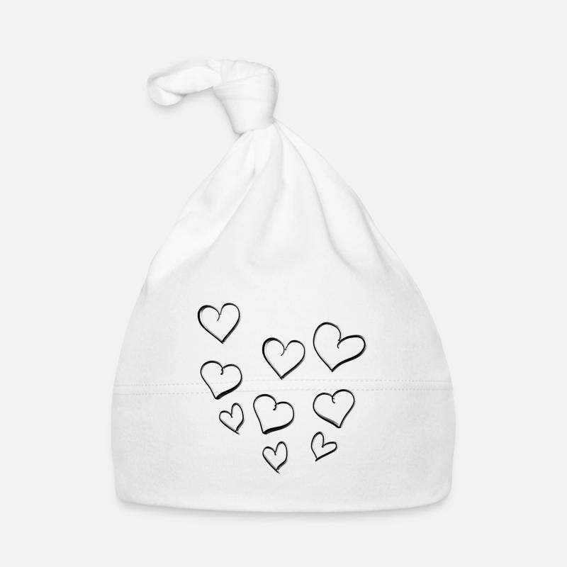 herze muster liebe Baby Bio-Mütze