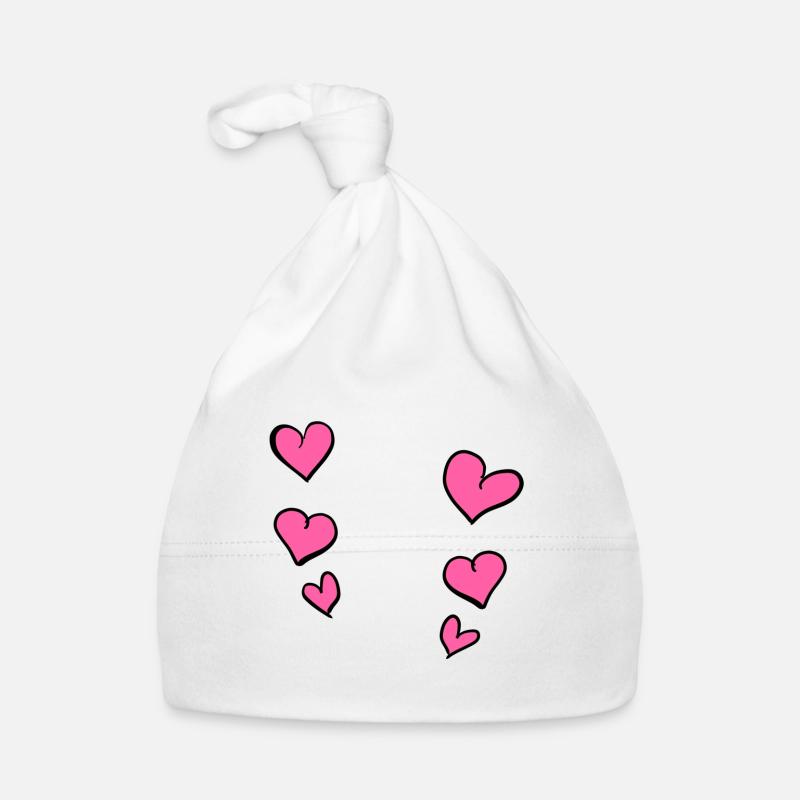 pink hearts pattern Organic Baby Cap