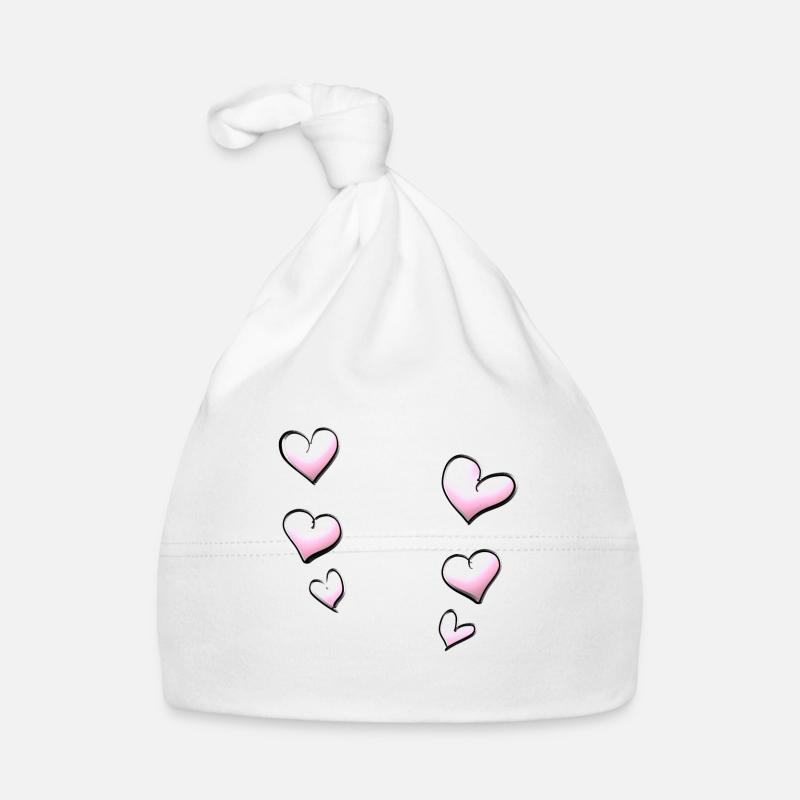 herzen muster rosa Baby Bio-Mütze