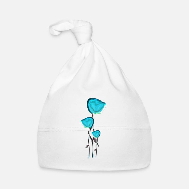 drei rosen blau symbol blume pflanze Baby Bio-Mütze