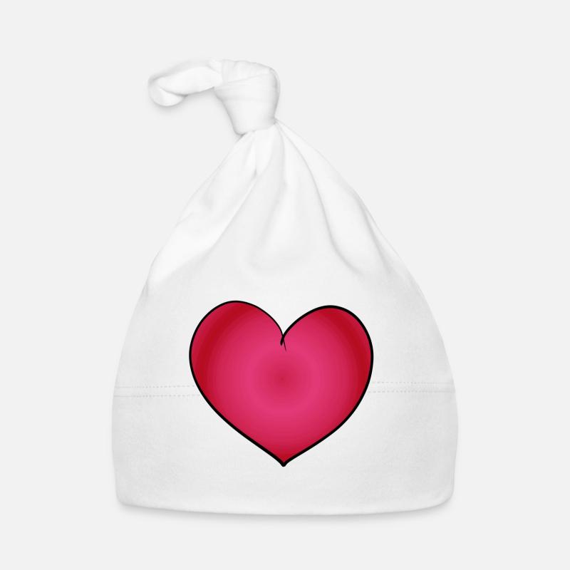rotes Herz symbol pink Baby Bio-Mütze