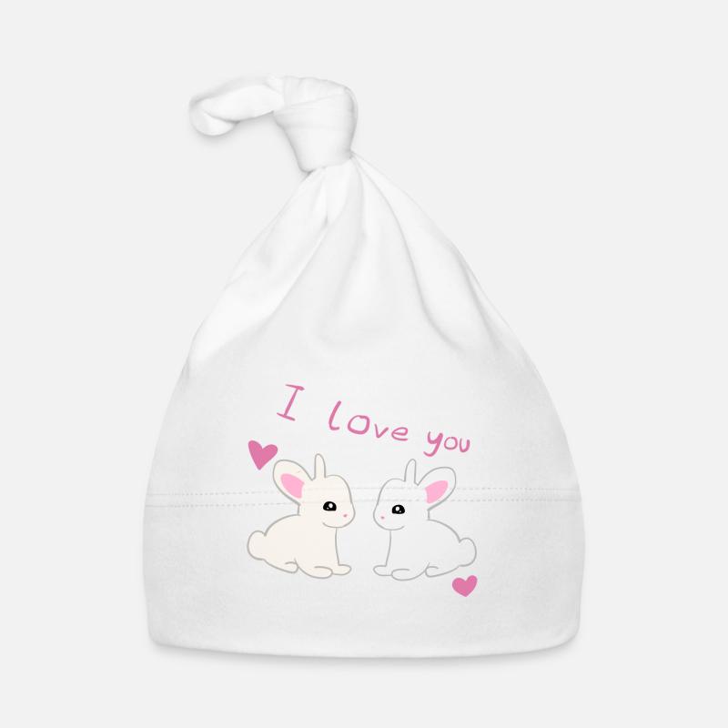 ich liebe dich hasen Baby Bio-Mütze