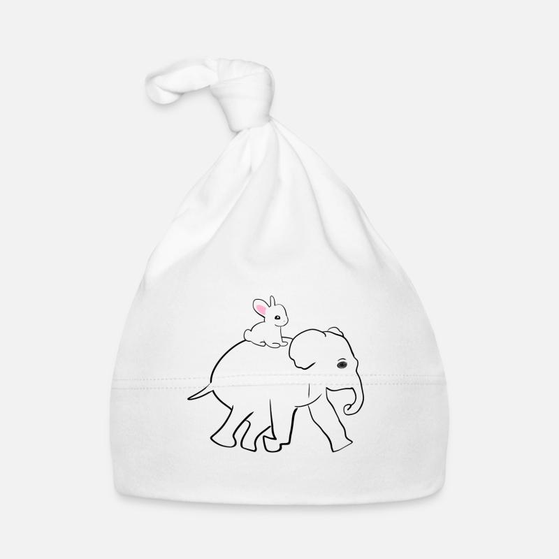 Animal Lapin Bébé Éléphant Symbole Bonnet bio Bébé