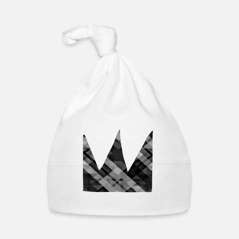 crown grey symbol shape Organic Baby Cap