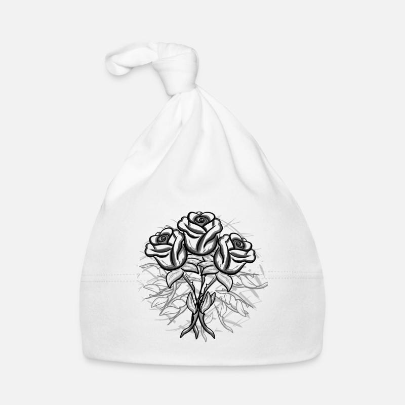 Crosses Pattern Cross Rose Plants Organic Baby Cap