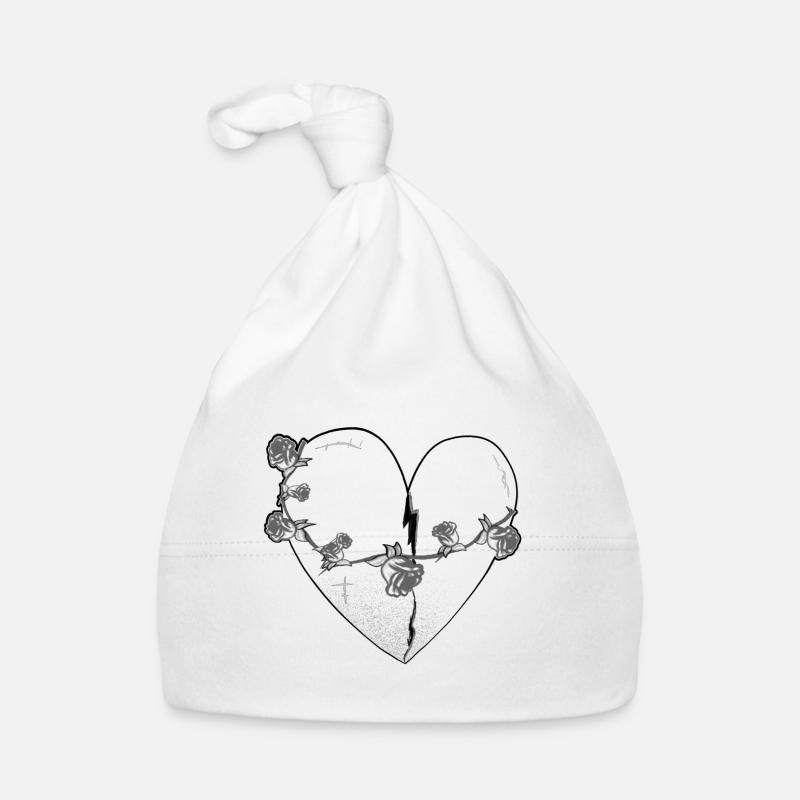 Heart Rose Scars Gray Symbol Organic Baby Cap