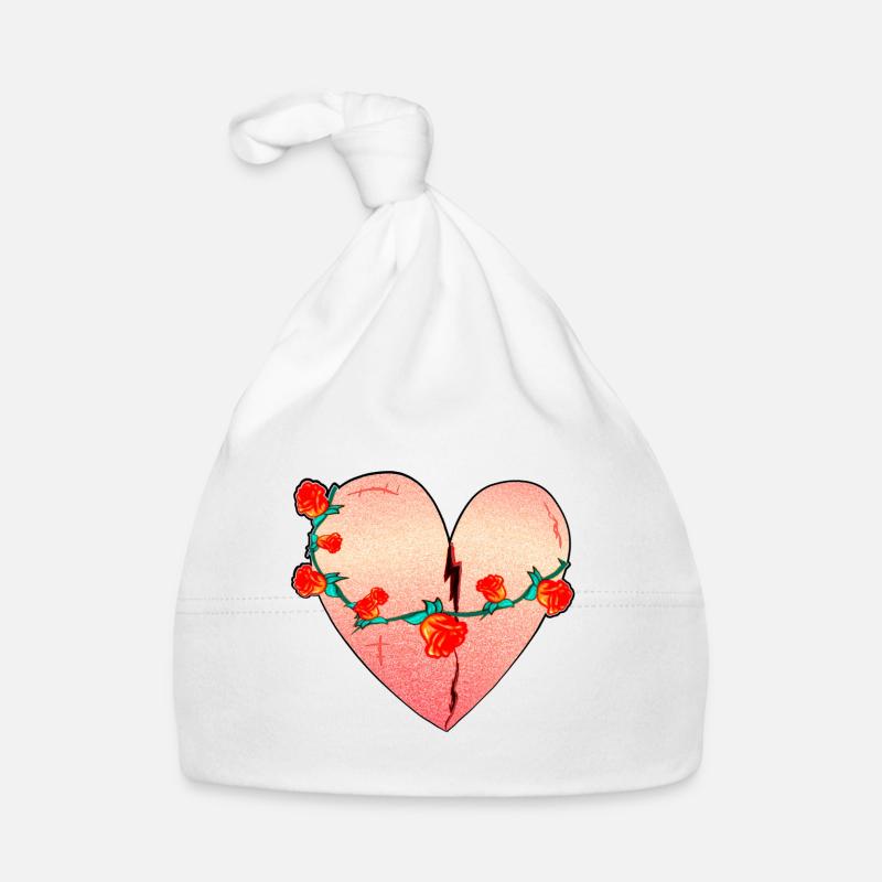 herz rosen narben rot symbol Baby Bio-Mütze