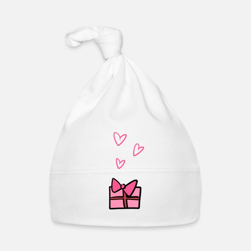 Gift Symbol Give Hearts Christmas Organic Baby Cap