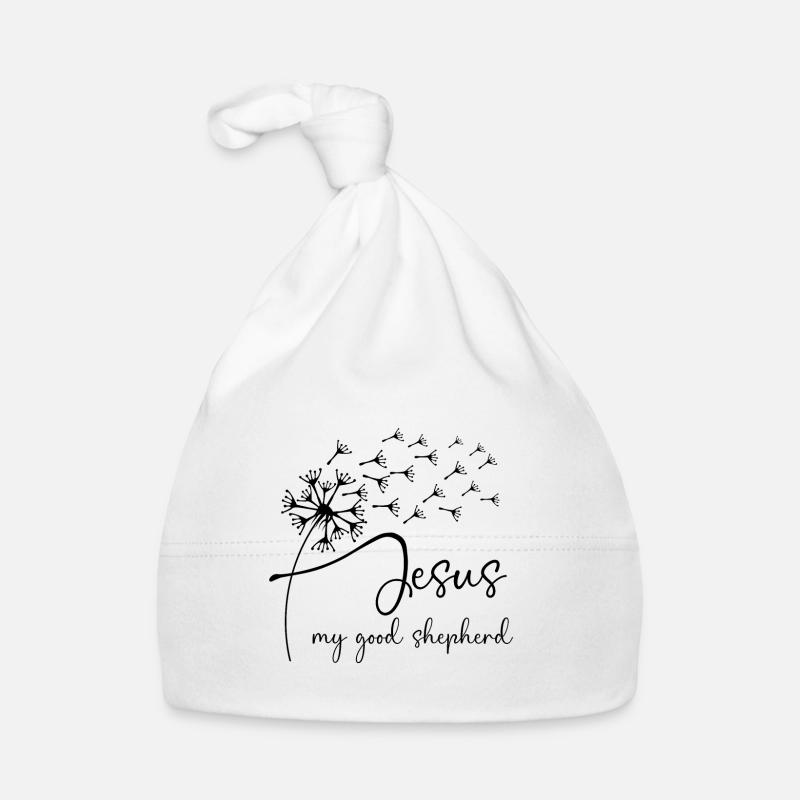 Jesus, my good shepherd has a chic dandelion graph Organic Baby Cap