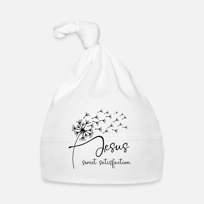 Jesus, sweet satisfaction has a chic dandelion gra Organic Baby Cap