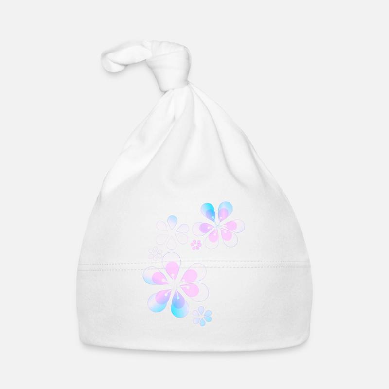 Fleurs roses Motif Symbole Forme Fleurs Bonnet bio Bébé