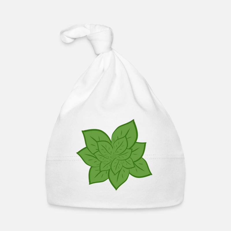 Feuilles vertes naturelles Bonnet bio Bébé