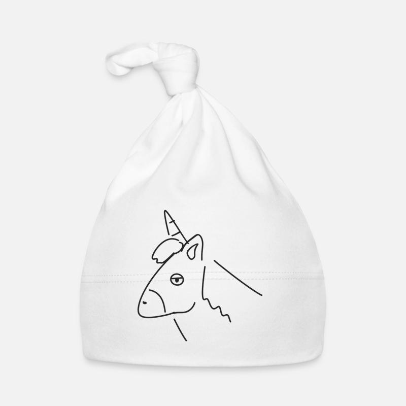Symbol Einhorn Tier Kopf Baby Bio-Mütze