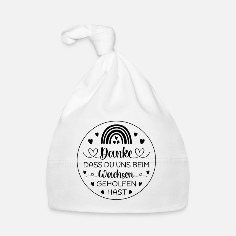 Boho Regenbogen Danke sagen Kita Kindergarten Baby Bio-Mütze