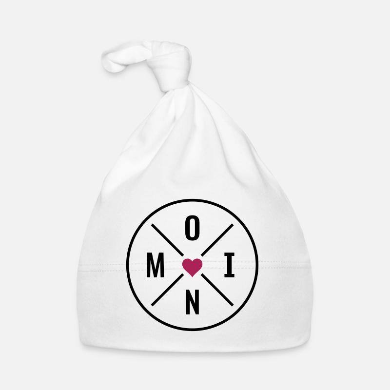 Moin Herz - Baby Bio-Mütze - Weiß