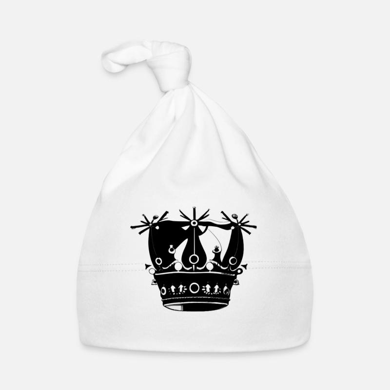 Dunkle Krone Symbol Baby Bio-Mütze