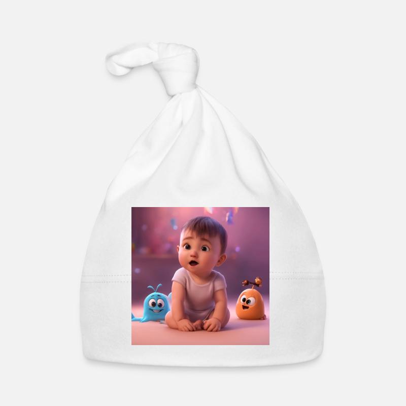bébé mignon avec des créatures Bonnet bio Bébé