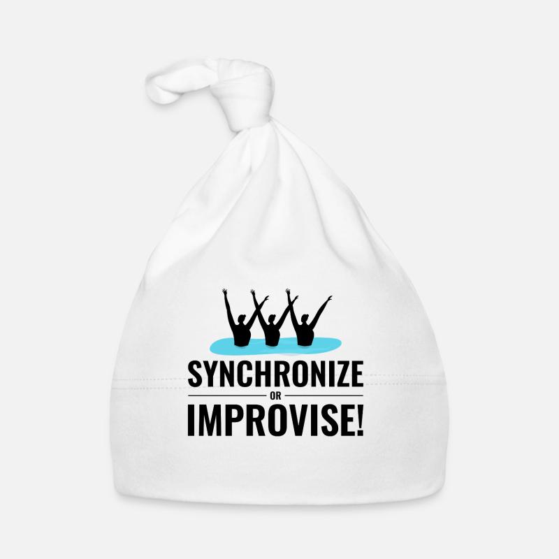 Synchronschwimmen Improvisieren Team Schwimmer Humor Baby Bio-Mütze