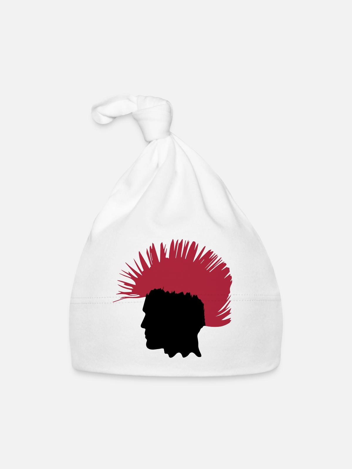 PUNK - Bonnet bio Bébé - blanc - Devant