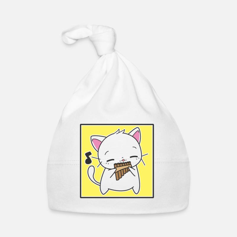 Chat flûte Bonnet bio Bébé