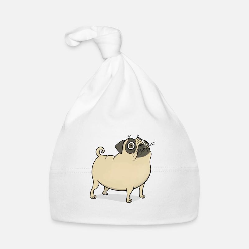 Carlin drôle embarrassé Bonnet bio Bébé